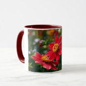 Rote Blumen Tasse (Vorderseite Links)