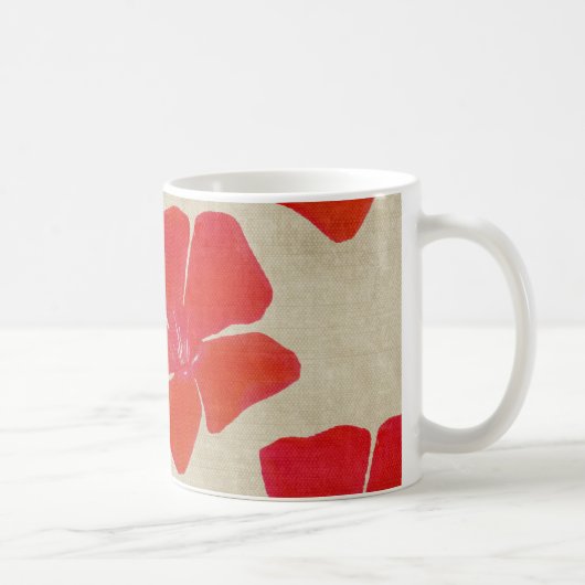 Rote Blumen-Tasse Kaffeetasse (Rechts)