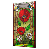 Rote Blumen-Vitrage-Kunst Klemmbrett (Links)