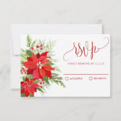 Rote Blumenbeere RSVP Karte (Vorderseite)