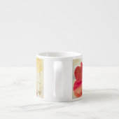 Rote Blumenespresso-Schalen Espressotasse (Rückseite)