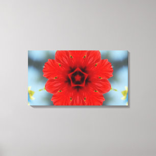 Rote Blumenleinwand Leinwanddruck