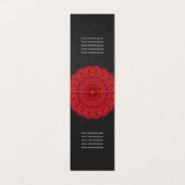 Rote BlumenMandala Visitenkarten (Innenseite Aufgefaltet)