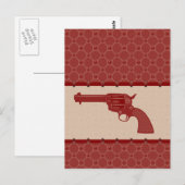 Rote Blumenpistole Postkarte (Vorne/Hinten)