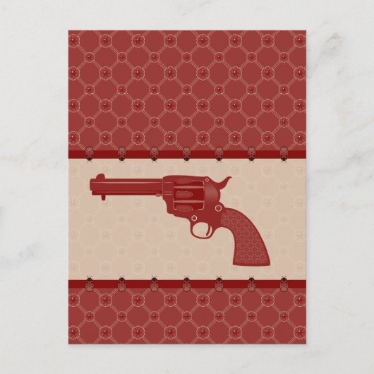 Rote Blumenpistole Postkarte (Vorderseite)