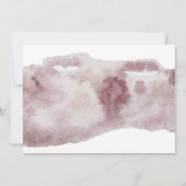 Rote Blumenschrift Baby Dusche Einladung (Rückseite)