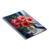 Rote Blumenvase Wasserfarbenmalerei Notizblock (Rechte Seite)