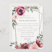 ROTE BLUSH ROSE FLORAL DRIVE BY BABY SHOWITE EINLA DANKESKARTE (Vorne/Hinten)