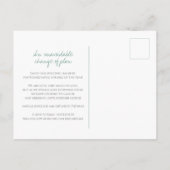 Rote Blüte Ankündigungspostkarte (Rückseite)