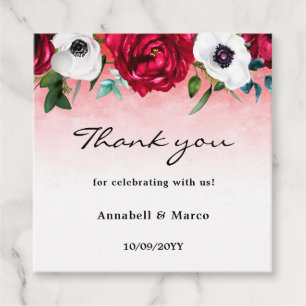 Rote Blüte Geschenkanhänger