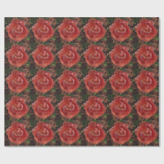 rote Blüte Geschenkpapier