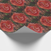 rote Blüte Geschenkpapier (Ecke)