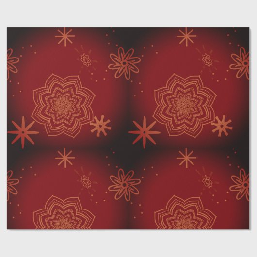 Rote Blüte Geschenkpapier (Flach)