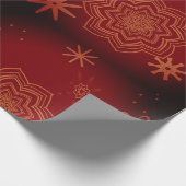 Rote Blüte Geschenkpapier (Ecke)