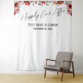 Rote Blüte glücklich immer nach dem Foto Hintergru Wandteppich (Beispiel)