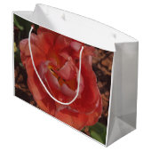 rote Blüte Große Geschenktüte (Rückseite Schrägansicht)