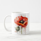 Rote Blüte Kaffeetasse (Links)