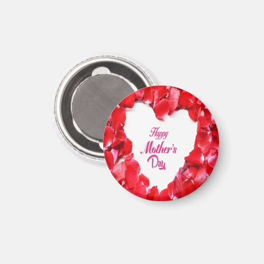 Rote Blüte Magnet (Vorderseite/Rückseite)