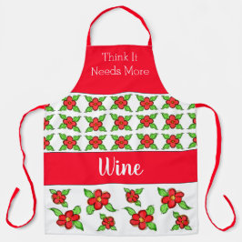 Rote Blüte mit Weiß Schürze