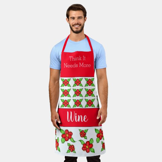 Rote Blüte mit Weiß Schürze (Getragen)