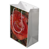 rote Blüte Mittlere Geschenktüte (Rückseite Schrägansicht)