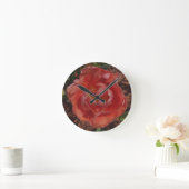rote Blüte Runde Wanduhr (Zuhause)