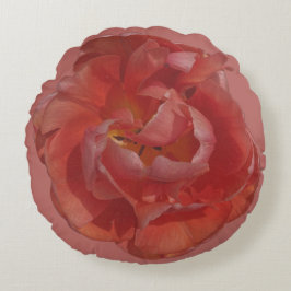 rote Blüte Rundes Kissen