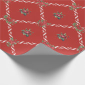 Rote Blüte und Gitter süße Valentine Geschenkpapier (Ecke)