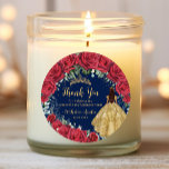 Rote Blüte verzauberte Rose Navy aus Quinceñera Runder Aufkleber<br><div class="desc">Diese kontrastierenden Rundaufkleber zeigen wunderschöne, lebendige rote Rosen, zusammen mit einer goldenen Prinzessin-Krone und einem Quince-Mädchen in einem goldgelben Kleid. Die Personalisierung ist einfach und schnell. Drücken Sie einfach die Schaltfläche Bearbeiten mithilfe von Entwurfswerkzeugen, um Stil und Position des Textes an Ihre Wünsche anzupassen. Das Kronen- und Quitenmädchen kann verschoben,...</div>