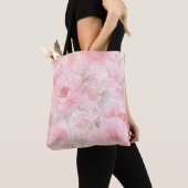 Röte Blüten Aquarell Blumen Tasche (Von Nahem)