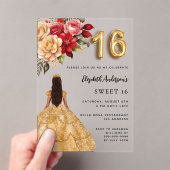 Rote Blüten aus Gold - Rose klar Acryleinladungen (Insitu (Handheld))