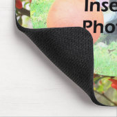 Rote Blüten Blumenrahmen für Fotos Mousepad (Ecke)