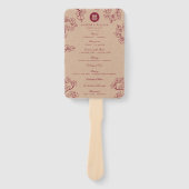 Rote Blüten Doppelglücksprogramm Fächer (Vorderseite)