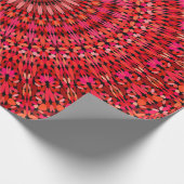 Rote Blüten-Garten-Mandala Geschenkpapier (Ecke)