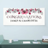 Rote Blüten, Hochzeit Banner (Messe)