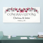 Rote Blüten, Hochzeit Banner (Messe)