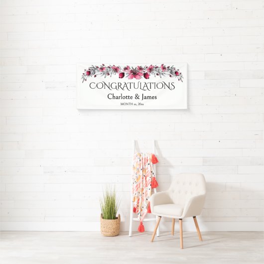 Rote Blüten, Hochzeit Banner (Insitu)