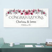 Rote Blüten, Hochzeit Banner (Messe)