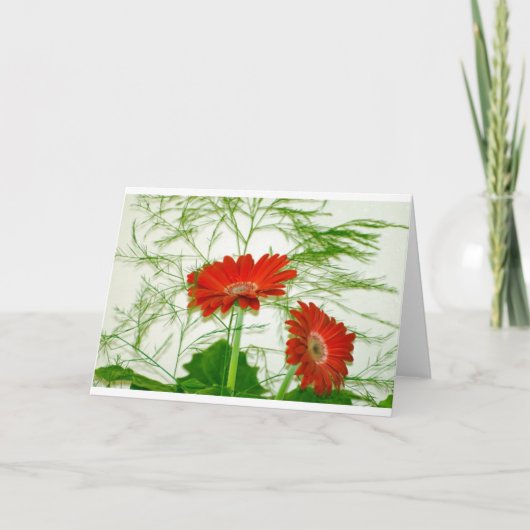 Rote Blüten Karte (Vorderseite)