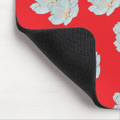 Rote Blüten Mousepad (Ecke)