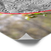 Rote Blüten Rahmen erstellen Ihr eigenes Foto Poster (Ecke)