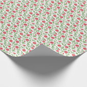 Rote Blüten Rebe Geschenkpapier (Ecke)