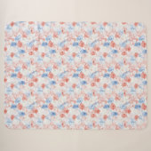 Rote Blüten Sherpadecke (Vorderseite (Horizontal))