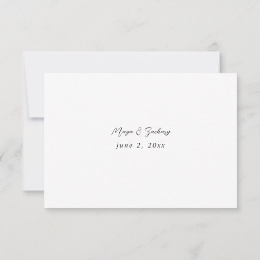 Rote Blüten und Schwarz Keine Mahlzeiten UAWG RSVP Karte (Rückseite)