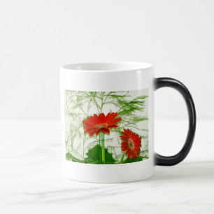 Rote Blüten Verwandlungstasse