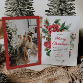 Rote Blütenberries Foto Weihnachten