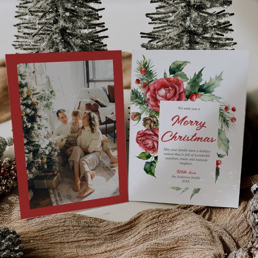 Rote Blütenberries Foto Weihnachten