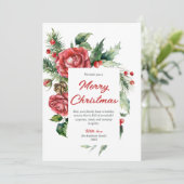 Rote Blütenberries Foto Weihnachten (Stehend Vorderseite)