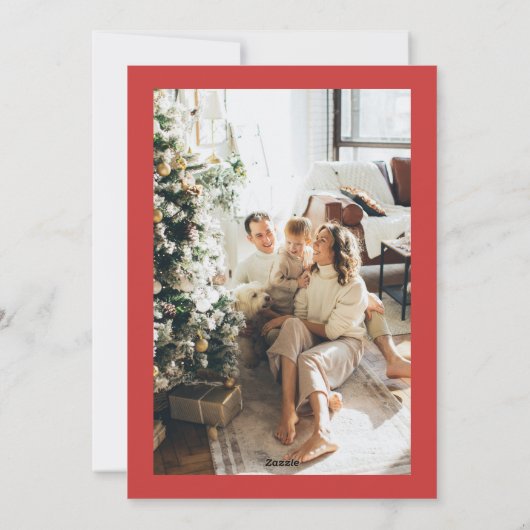 Rote Blütenberries Foto Weihnachten (Rückseite)