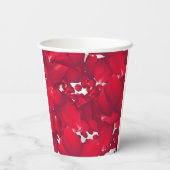 Rote Blütenblätter, für Feierlichkeiten Pappbecher (Rückseite)